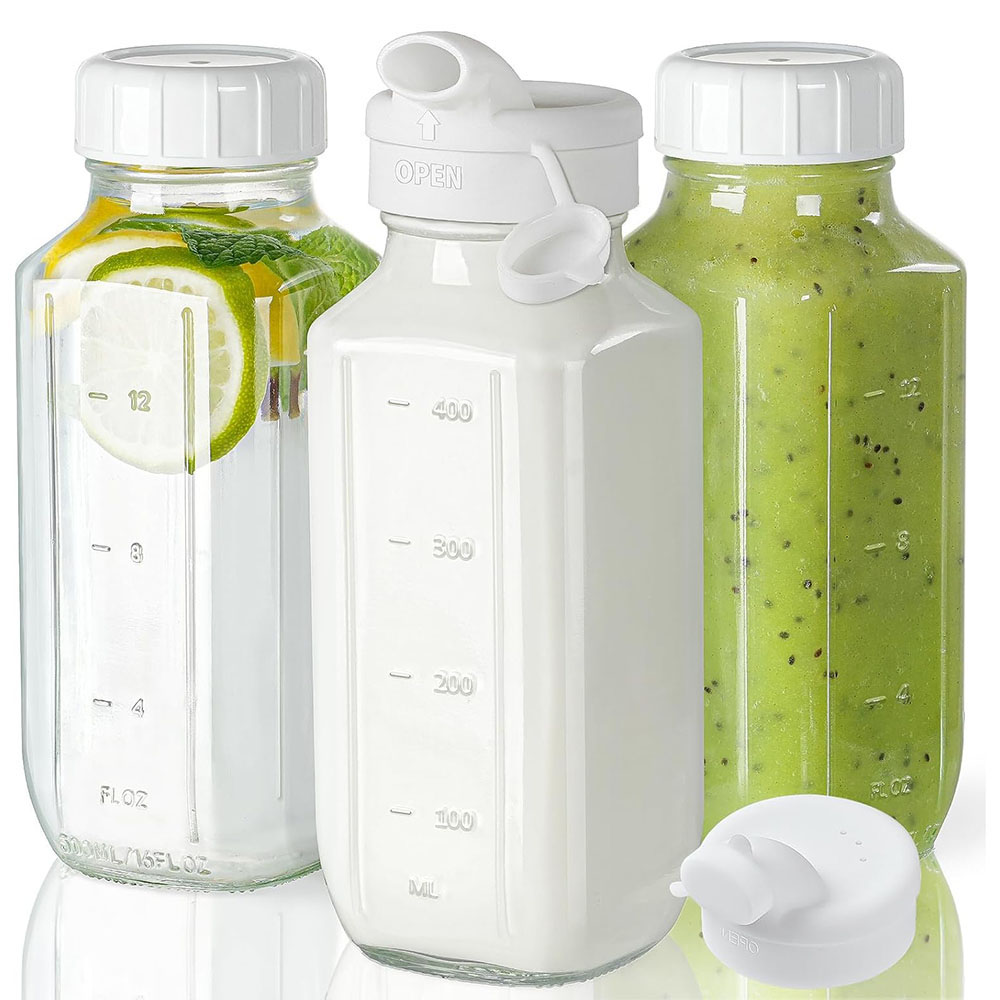 Bean Hopper Lid - Glass Juice Bottles with Lids,Clear Glass
