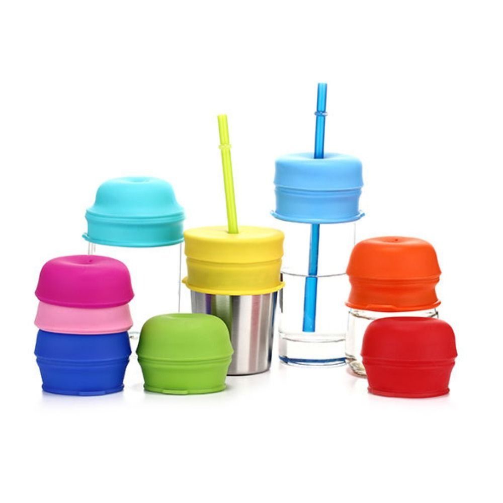Bean Hopper Lid - Leakproof With Straw Hole Silicone Sippy