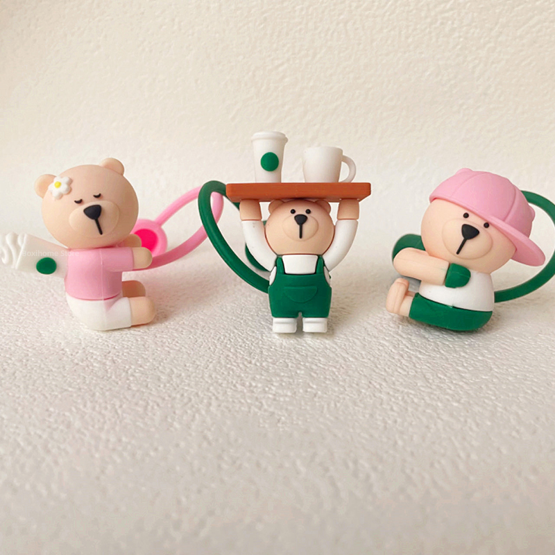 Bean Hopper Lid - 1PC Cute Silicone Straw Covers Cartoon