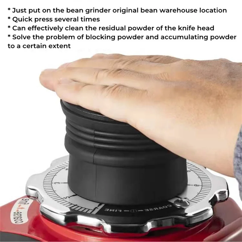 Bean Hopper Lid - Silicone Single Dose Hopper with Metal