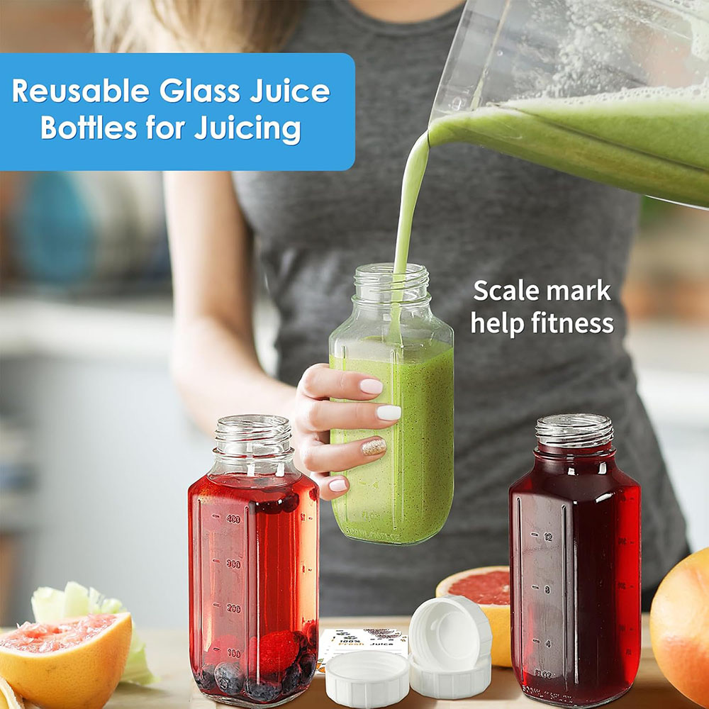 Glass Juice Bottles with Lids, - Bean Hopper Lid review and price