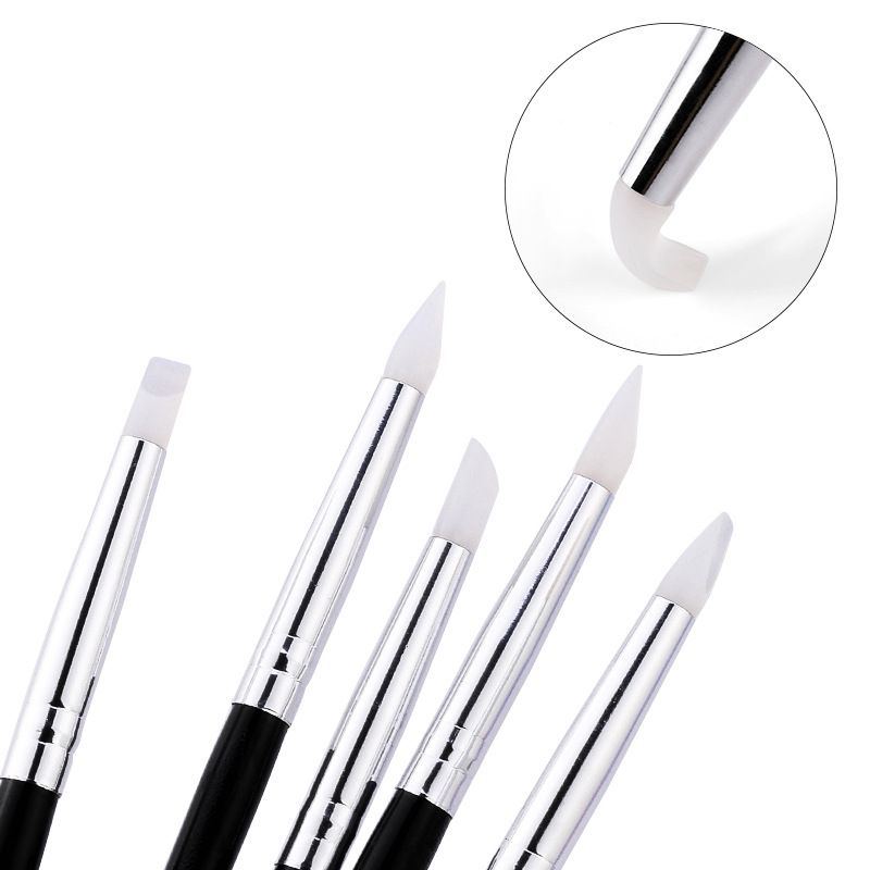 5Pcs Professional Silicone Nai - Group Head Brush review and price