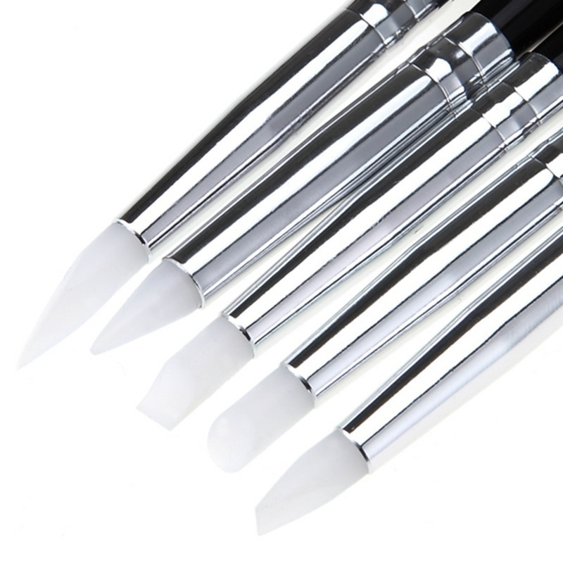 5Pcs Professional Silicone Nai - Group Head Brush review and price