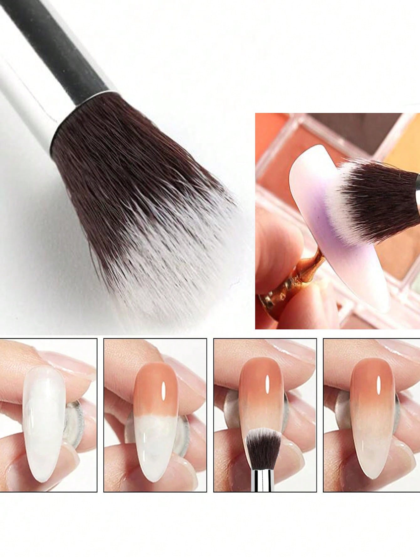 2Pcs Ombre Nail Art Brush Set  - Group Head Brush review and price