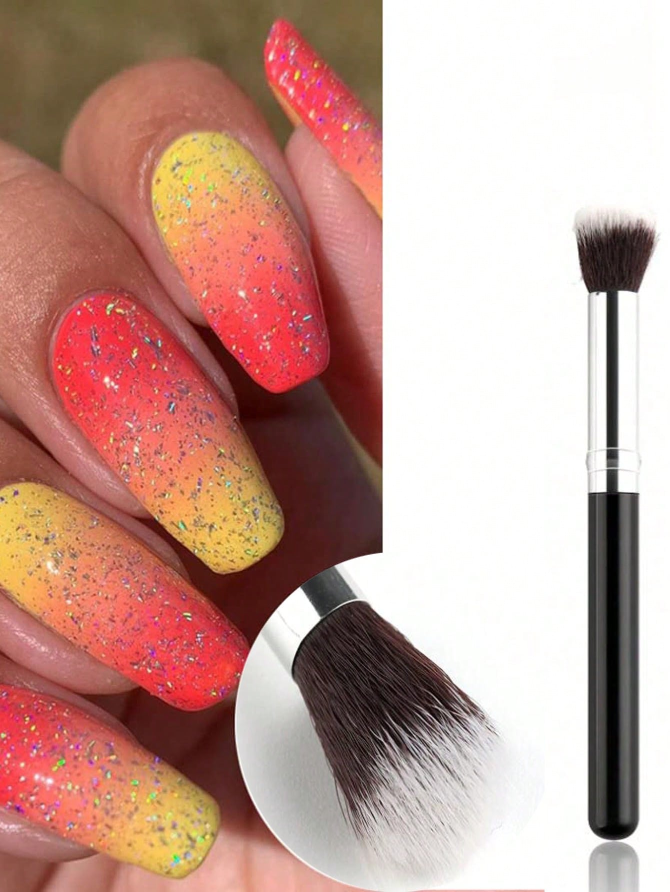 2Pcs Ombre Nail Art Brush Set  - Group Head Brush review and price
