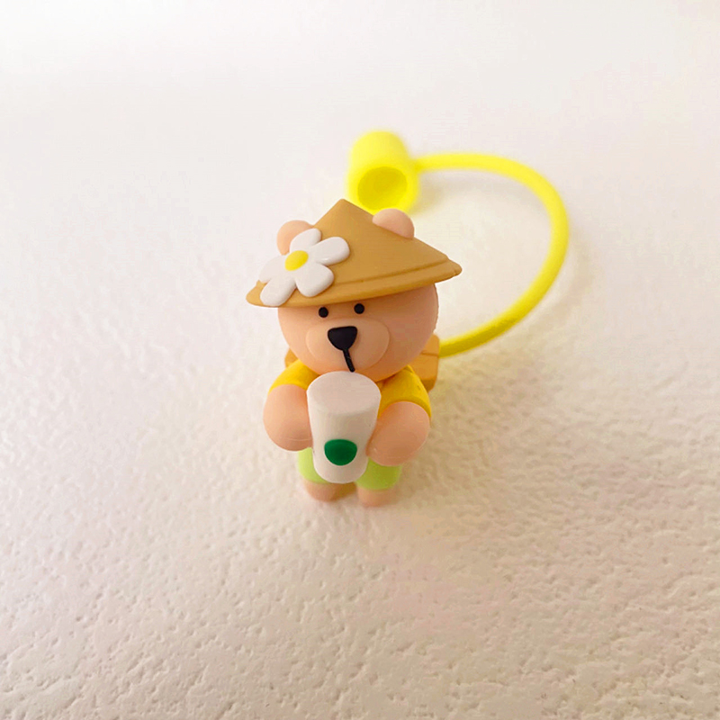 1PC Cute Silicone Straw Covers - Bean Hopper Lid review and price